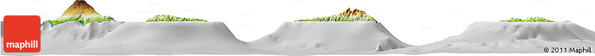 Physical Horizon Map of Comoros, lighten, desaturated