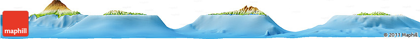 Physical Horizon Map of Comoros, shaded relief outside