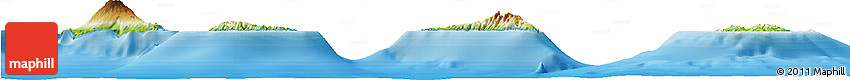 Physical Horizon Map of Comoros, single color outside, bathymetry sea, shaded relief sea
