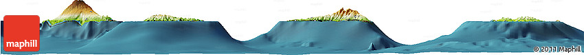 Physical Horizon Map of Comoros, single color outside, satellite sea