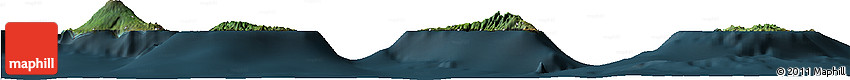 Satellite Horizon Map of Comoros, darken
