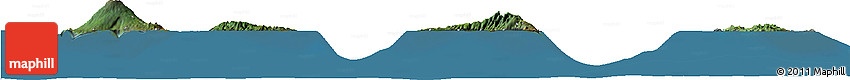 Satellite Horizon Map of Comoros, darken, semi-desaturated, land only