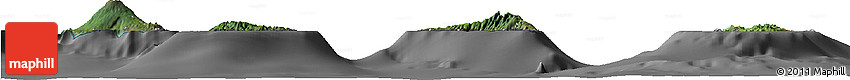 Satellite Horizon Map of Comoros, desaturated