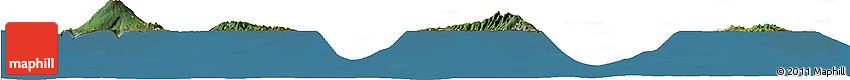 Satellite Horizon Map of Comoros, lighten, land only