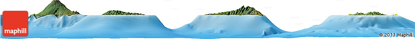 Satellite Horizon Map of Comoros, physical outside