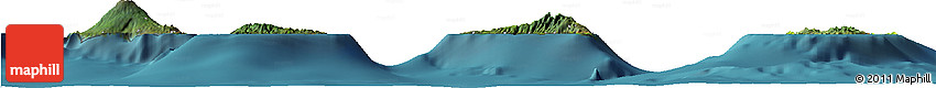 Satellite Horizon Map of Comoros, physical outside, satellite sea