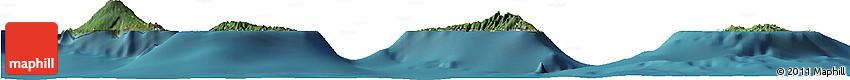Satellite Horizon Map of Comoros, political outside, satellite sea
