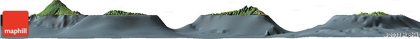 Satellite Horizon Map of Comoros, semi-desaturated