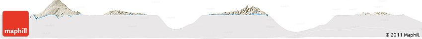 Shaded Relief Horizon Map of Comoros, cropped outside