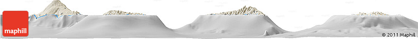 Shaded Relief Horizon Map of Comoros, lighten, desaturated