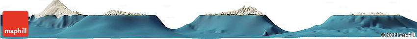 Shaded Relief Horizon Map of Comoros, satellite outside