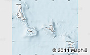 Gray Map of Comoros, single color outside