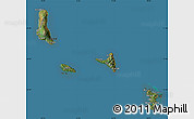 Satellite Map of Comoros, darken, desaturated, land only