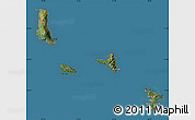 Satellite Map of Comoros, darken, land only
