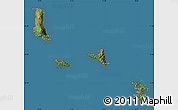 Satellite Map of Comoros, desaturated, land only