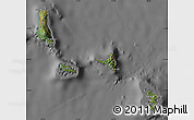 Satellite Map of Comoros, desaturated