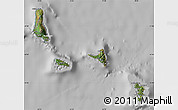 Satellite Map of Comoros, lighten, desaturated