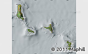 Satellite Map of Comoros, lighten, semi-desaturated