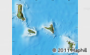 Satellite Map of Comoros, physical outside