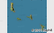 Satellite Map of Comoros, semi-desaturated, land only