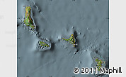 Satellite Map of Comoros, semi-desaturated