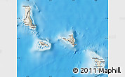 Shaded Relief Map of Comoros, darken, desaturated, land only