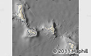 Shaded Relief Map of Comoros, darken, desaturated