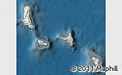 Shaded Relief Map of Comoros, darken