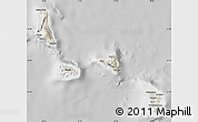 Shaded Relief Map of Comoros, lighten, desaturated