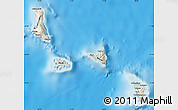 Shaded Relief Map of Comoros, lighten, land only