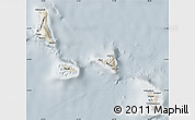 Shaded Relief Map of Comoros, lighten, semi-desaturated