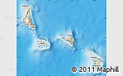 Shaded Relief Map of Comoros, political outside, shaded relief sea