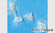 Shaded Relief Map of Comoros, political shades outside
