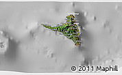 Satellite 3D Map of Nzwani, lighten, desaturated