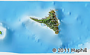 Satellite 3D Map of Nzwani, physical outside