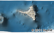 Shaded Relief 3D Map of Nzwani, darken