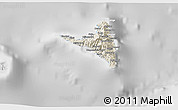 Shaded Relief 3D Map of Nzwani, lighten, desaturated