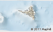 Shaded Relief 3D Map of Nzwani, lighten