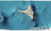 Shaded Relief 3D Map of Nzwani, satellite outside