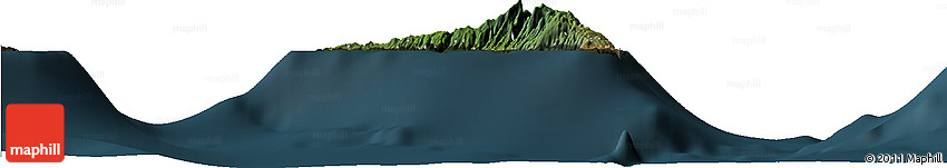 Satellite Horizon Map of Nzwani, darken