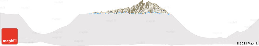 Shaded Relief Horizon Map of Nzwani, cropped outside