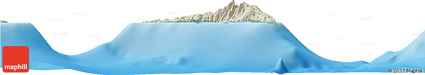 Shaded Relief Horizon Map of Nzwani, physical outside