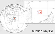 Blank Location Map of Nzwani, within the entire country