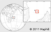 Blank Location Map of Nzwani, highlighted country