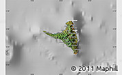Satellite Map of Nzwani, lighten, desaturated