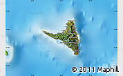 Satellite Map of Nzwani, physical outside