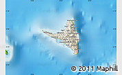 Shaded Relief Map of Nzwani, physical outside