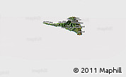 Satellite Panoramic Map of Nzwani, cropped outside