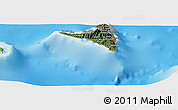 Satellite Panoramic Map of Nzwani, physical outside
