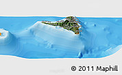 Satellite Panoramic Map of Nzwani, political outside
